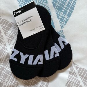 ZYIA Black Athletic No-Show Socks - 3 Pack